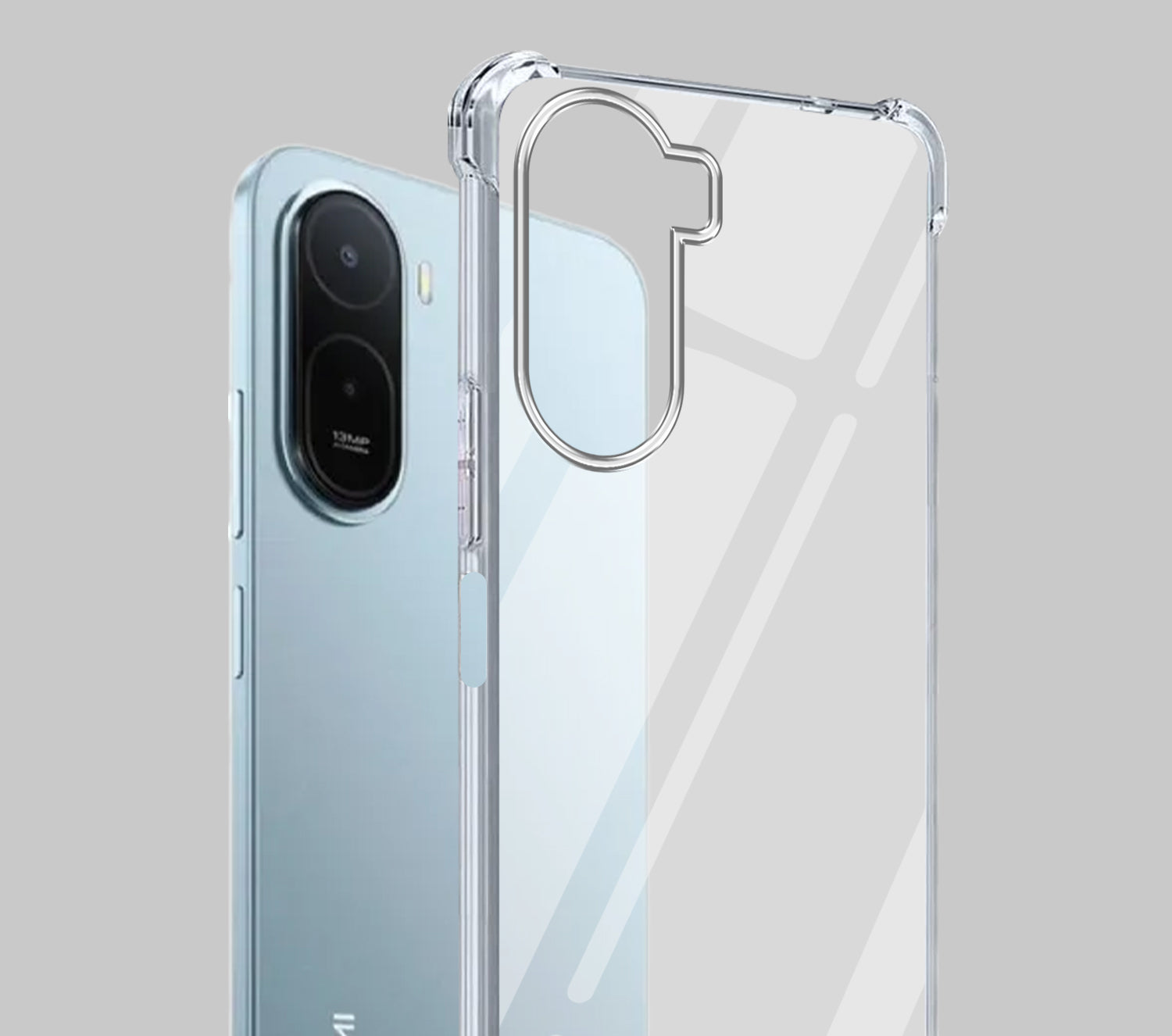 For Redmi A7 Pro 5G Back Cover Shockproof Crystal-Clear (Drop & Camera Protection | Hard Polycarbonate)