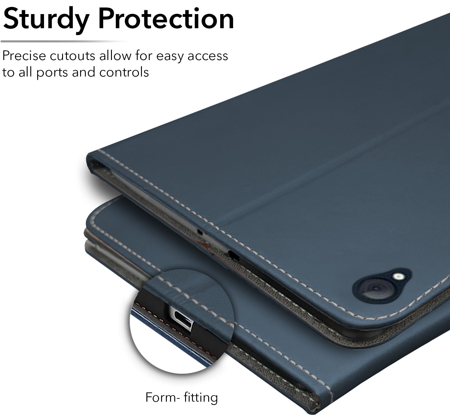 For Flip Cover Folio Case Lenovo Tab K10 10 Inch TB-X6C6F / X6C6X (PU Matte Leather | Multi-Angle Smart Stand | Card Storage Slots | Silicone Back Pouch)