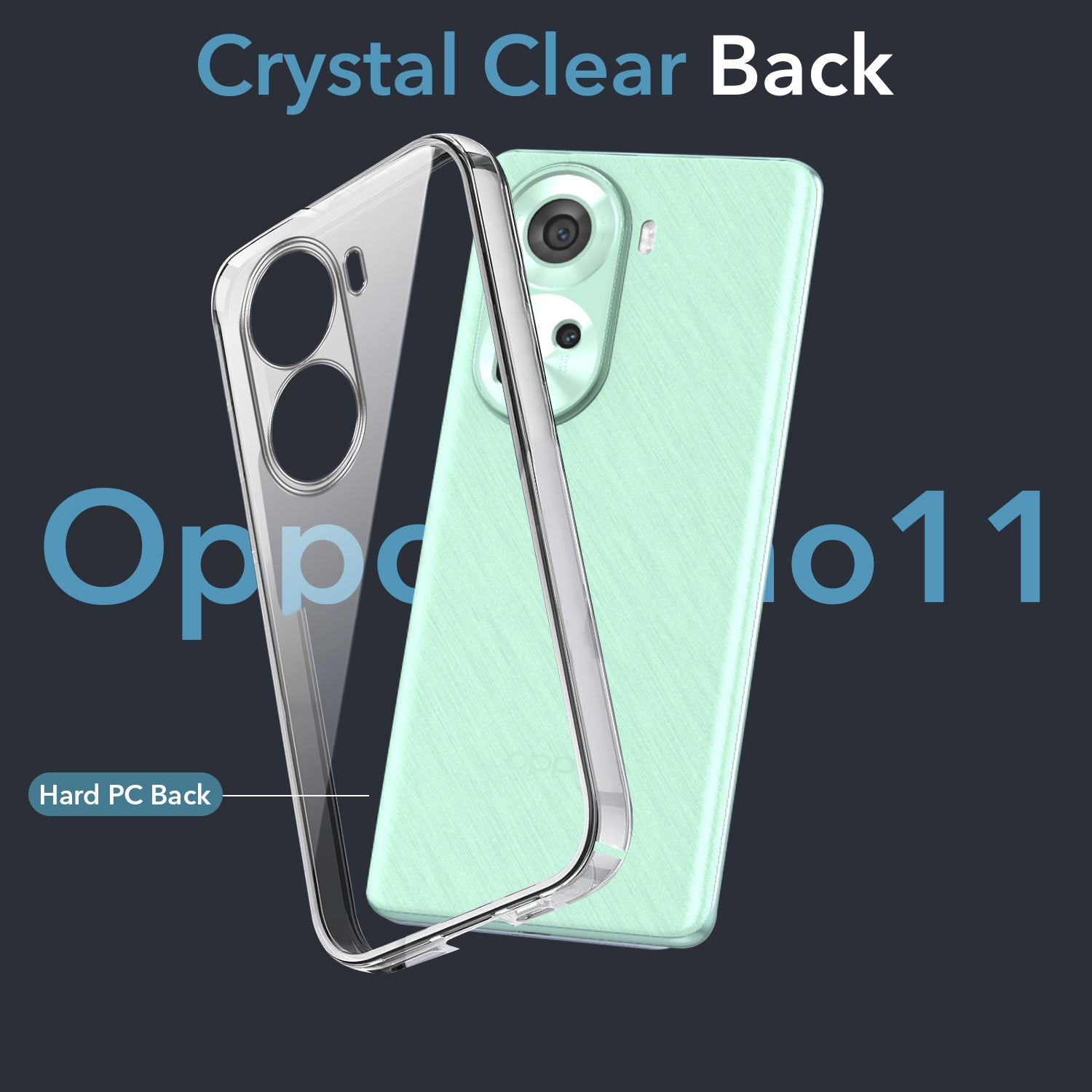 For Oppo Reno11 5G Back Cover Case (Hard Anti Yellow Clear Case | Drop & Camera Protection | Shockproof Polycarbonate)