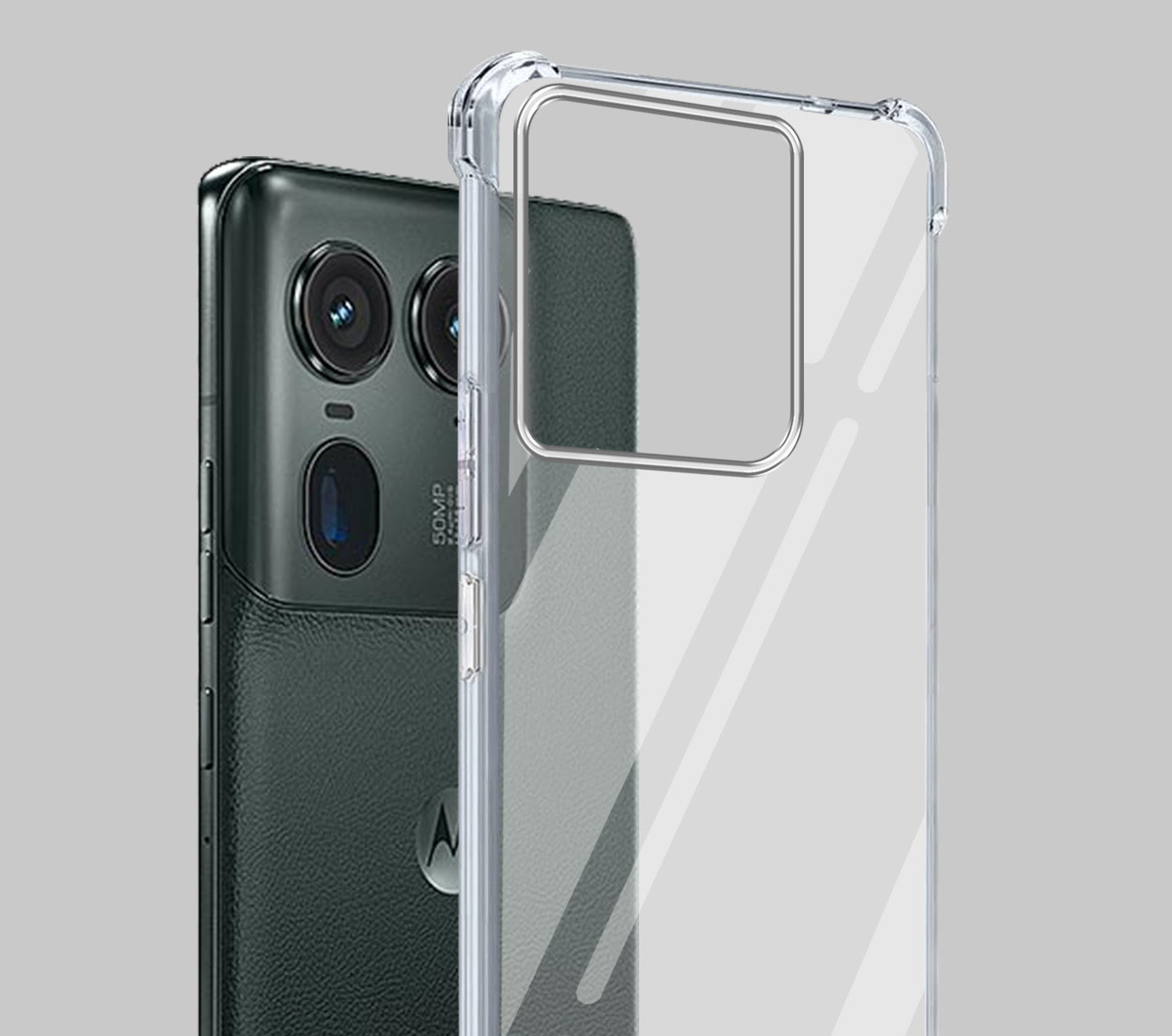 For Motorola Moto Edge 50 Ultra 5G Back Cover Shockproof Crystal-Clear (Drop & Camera Protection | Hard Polycarbonate)