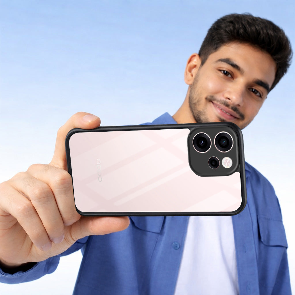 For Oppo Reno 15c (Combo with Back Cover and 9H Tempered Glass (Lifetime Anti-Yellow | Crystal Clear Shockproof | Oleophobic Coating Screen Glass)