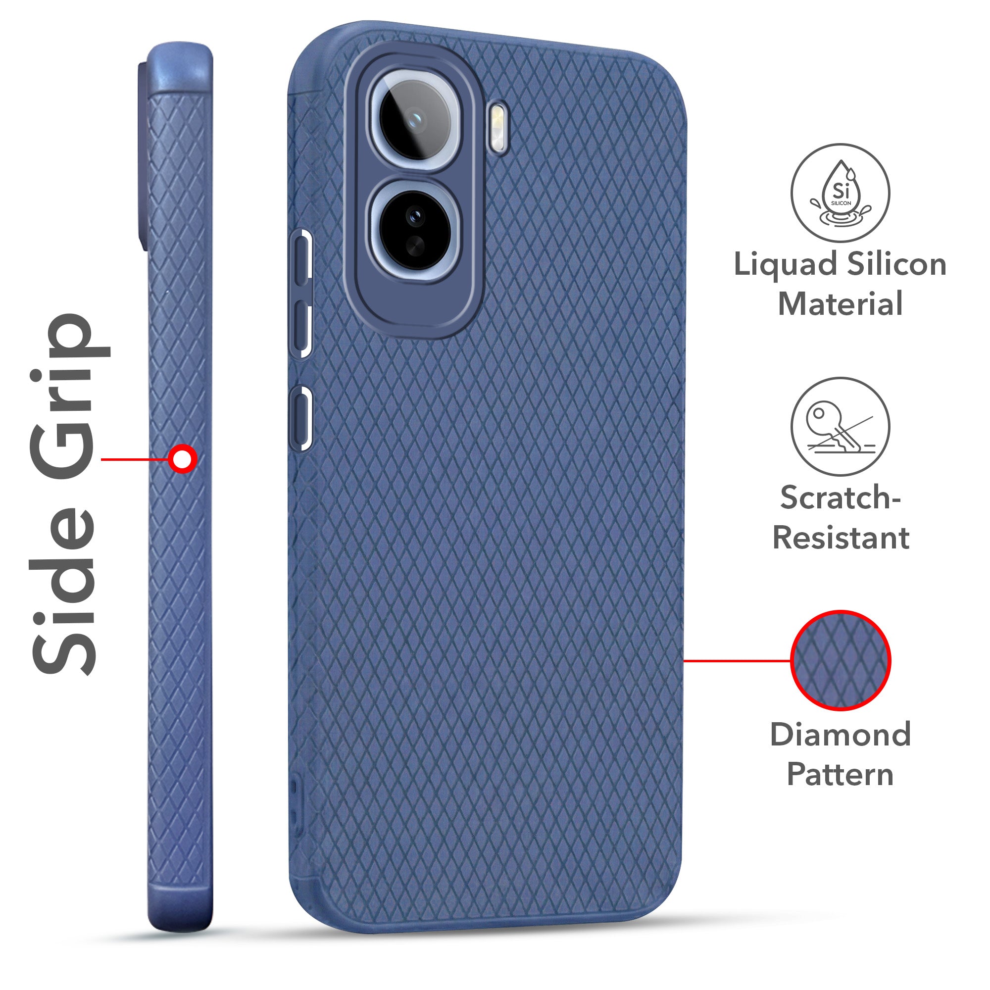 For Vivo T5 Pro 5G Combo with Back Cover and 9H Tempered Glass (Liquid Silicone | Camera Protection | Oleophobic Coating Screen Glass)