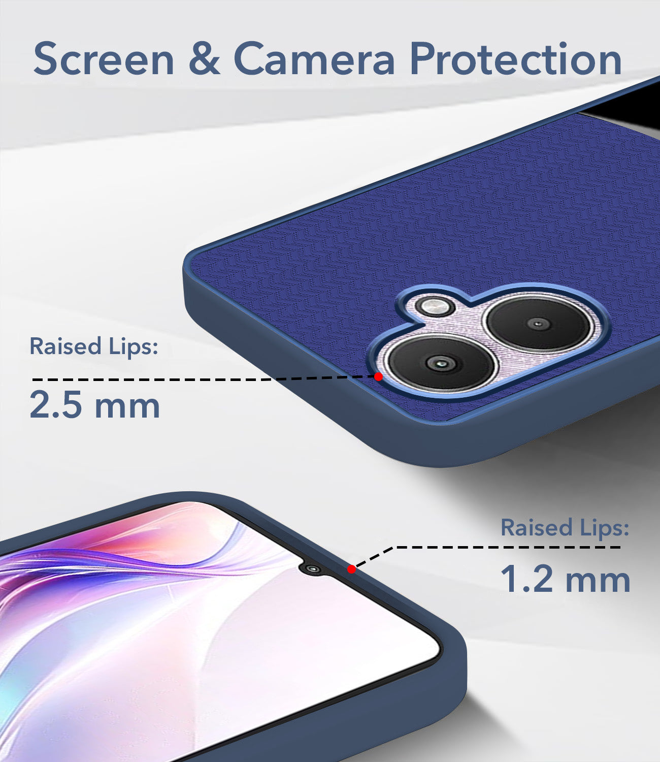 For Redmi 13C 5G Back Cover Case (Elegant PU Leather Finish | Premium Minimalist Professional | Camera Protection Bump)