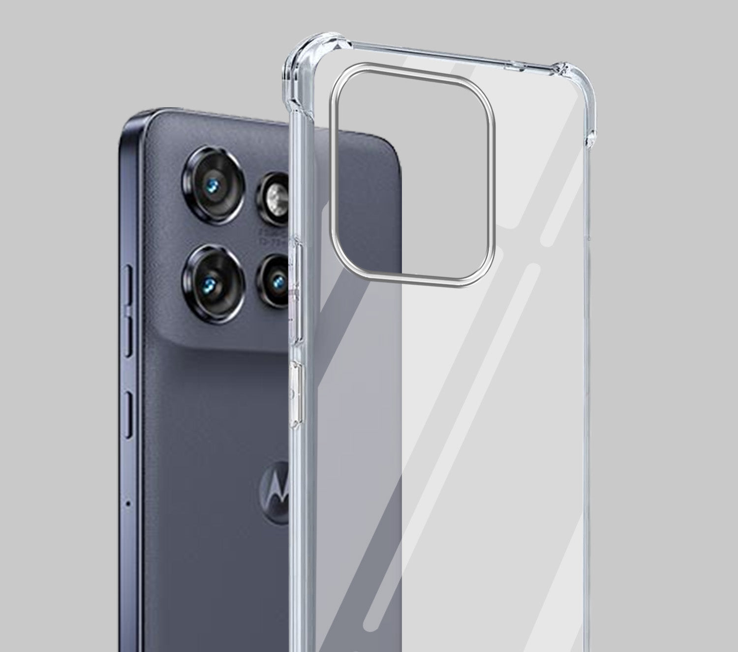 For Motorola Moto Edge 50 Neo Back Cover Case Shockproof Crystal-Clear (Drop & Camera Protection | Hard Polycarbonate)