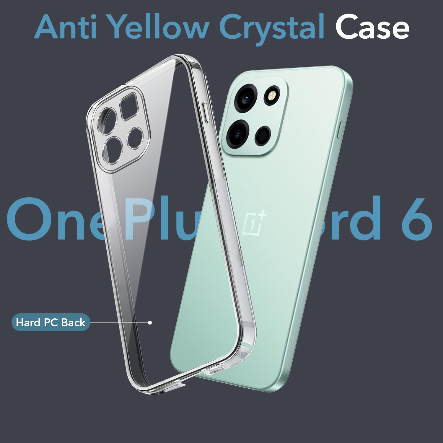 For Oneplus Nord 6 Back Cover Lifetime Anti-Yellow Clear (Sleek Hard Crystal | Shockproof and Camera Protection)