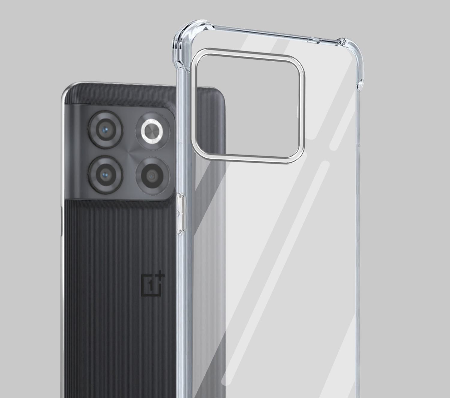For OnePlus 10T Back Cover (Shockproof Crystal Clear |  Drop & Camera Protection | Hard Polycarbonate)