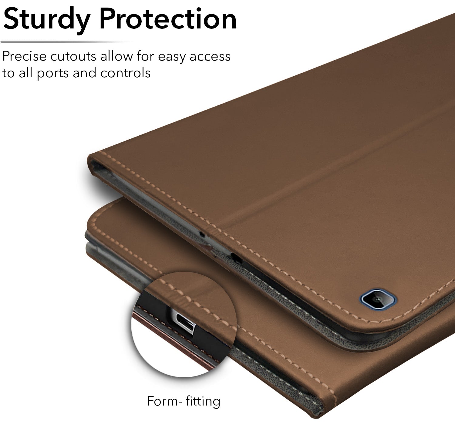 For Flip Cover Folio Case Honor Pad X8 10 Inch AGM3-W09HN (PU Matte Leather | Multi-Angle Smart Stand | Card Storage Slots | Silicone Back Pouch)