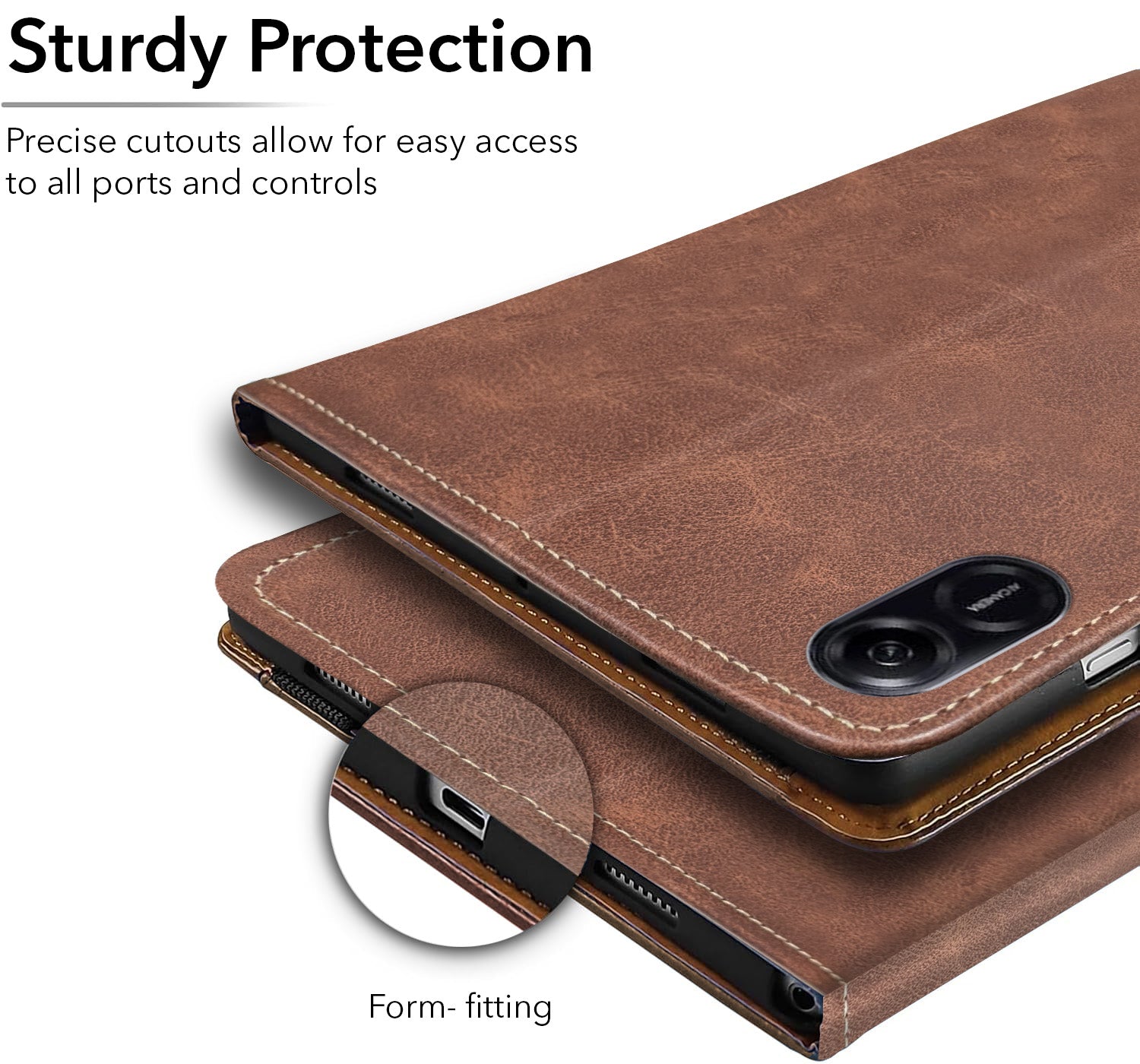 For Honor Pad X9 11.5 Inch Flip Cover Folio Case (PU Leather | Multi-Angle Smart Stand | Card Storage Slots | Silicone Back Pouch)