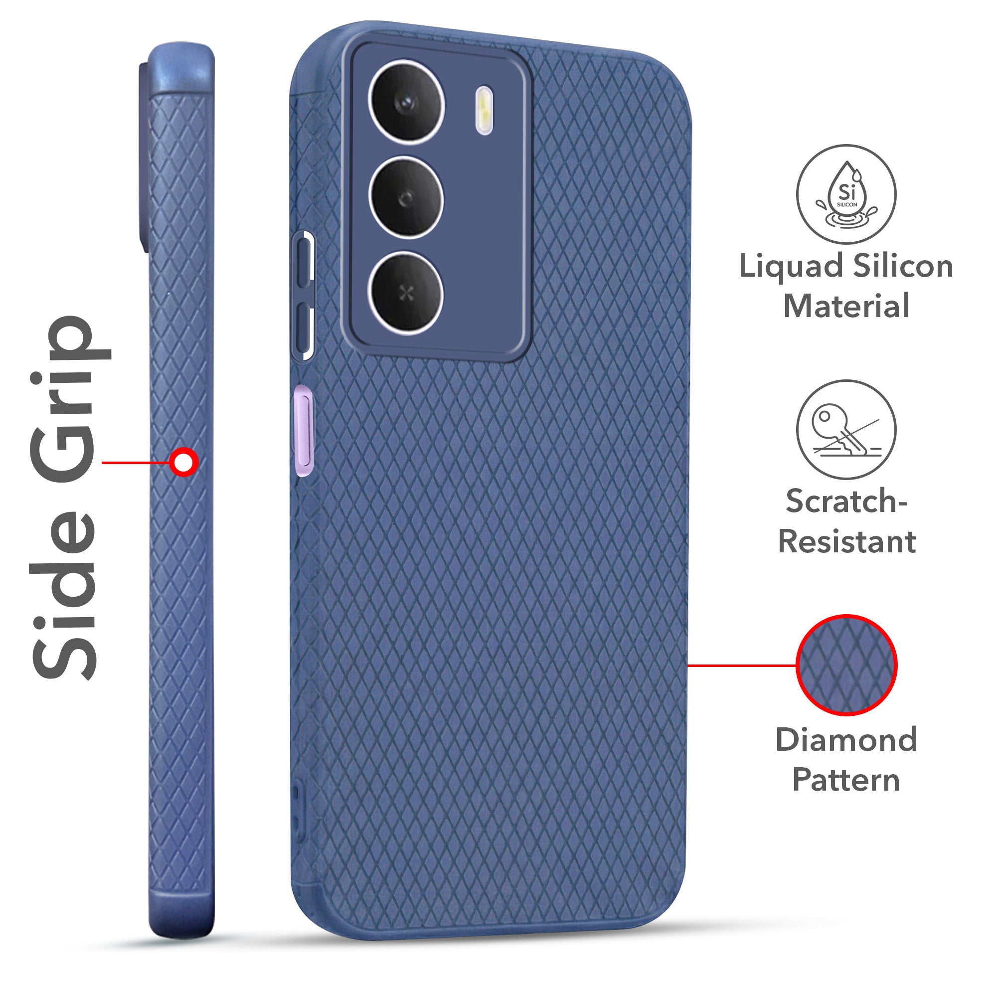 For Realme Narzo 80 Lite 5G Combo with Back Cover and 9H Tempered Glass (Liquid Silicone | Camera Protection | Oleophobic Coating Screen Glass)