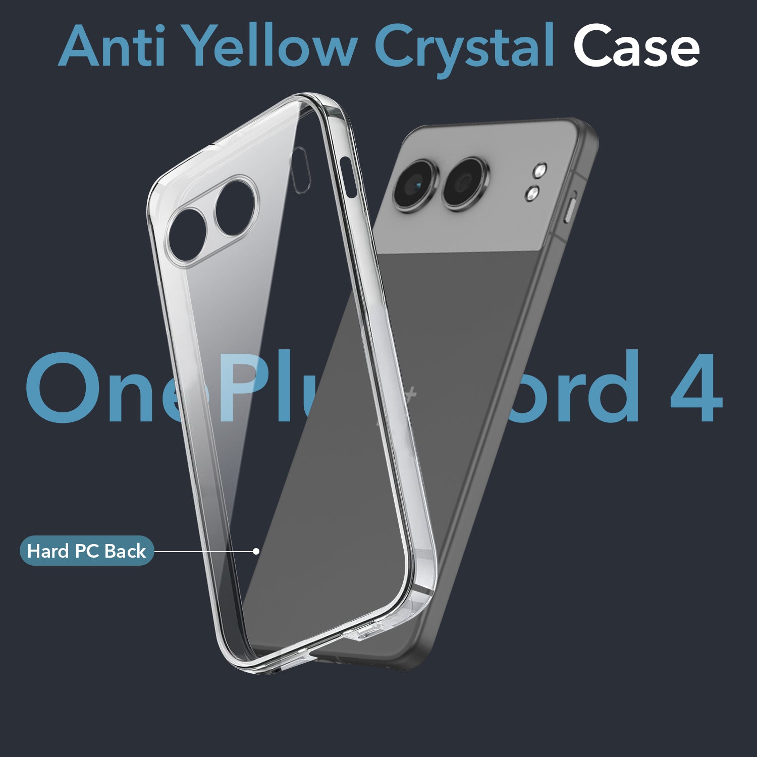 For Oneplus Nord 4 Back Cover (Hard Anti Yellow Clear Case | Drop & Camera Protection | Shockproof Polycarbonate)