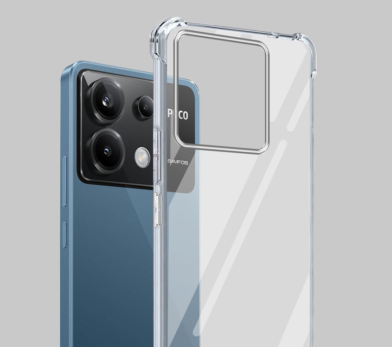 For Poco X6 5G Back Cover Shockproof Crystal-Clear (Drop & Camera Protection | Hard Polycarbonate)