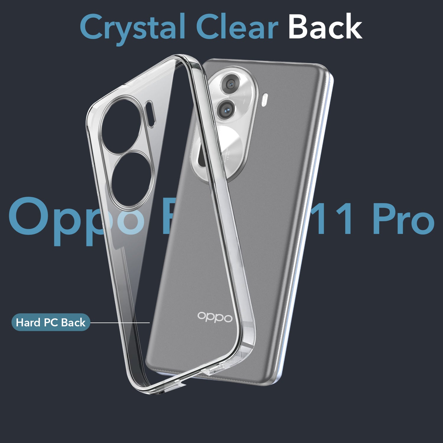 For Oppo Reno11 Pro 5G Back Cover Case (Hard Anti Yellow Clear Case | Drop & Camera Protection | Shockproof Polycarbonate)