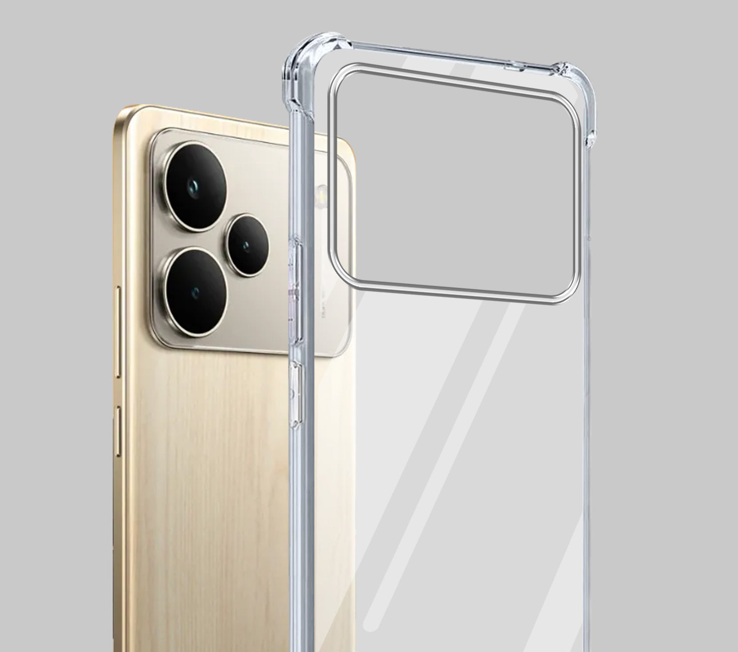 For Realme P4 Pro Shockproof Crystal-Clear Back Cover ( Drop & Camera Protection | Hard Polycarbonate)