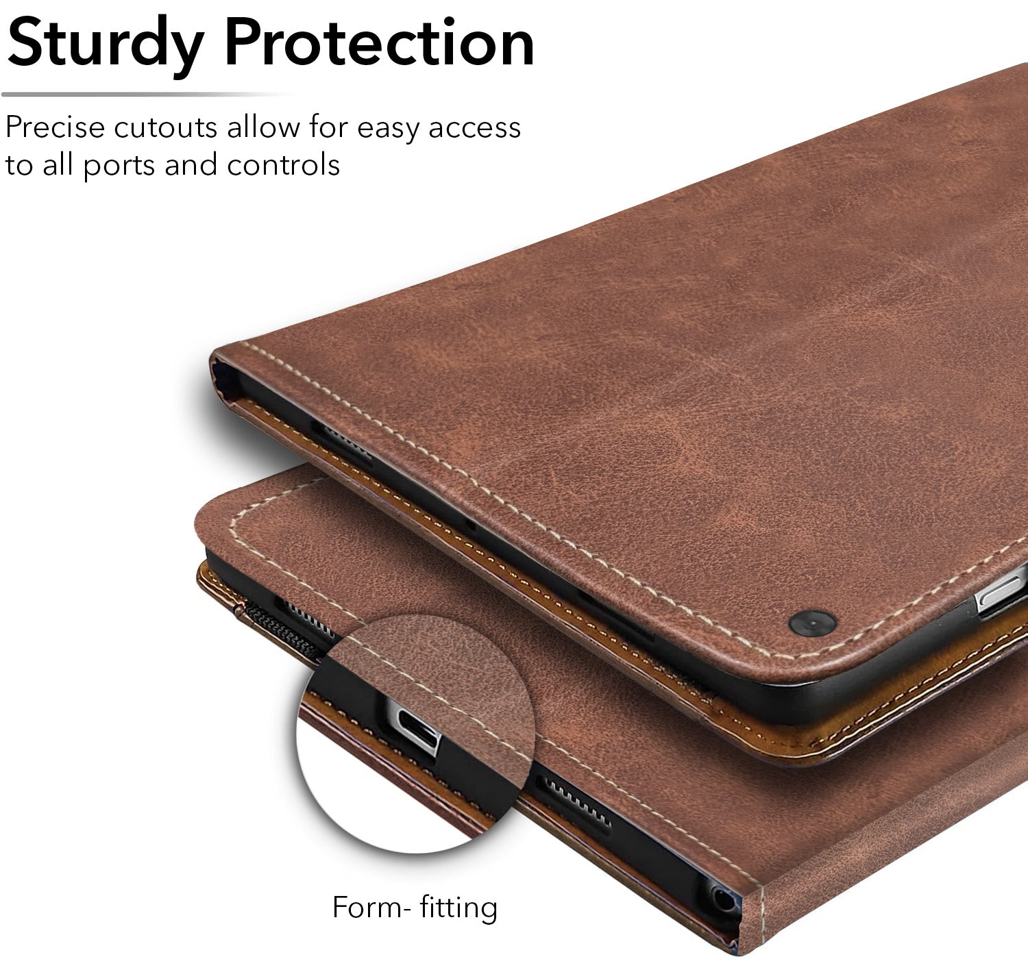 For Flip Cover Folio Case Lenovo Tab M10 HD (TB-X306X) 12 Inch (PU Leather | Multi-Angle Smart Stand | Card Storage Slots | Silicone Back Pouch)