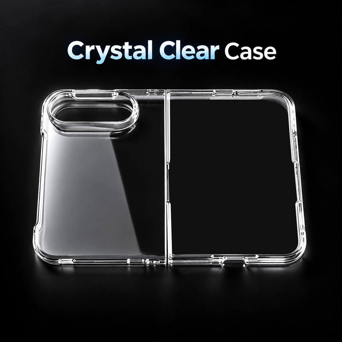 For Apple iphone Duo Back Cover Case Lifetime Anti-Yellow Clear (Sleek Hard Crystal | Shockproof and Camera Protection)