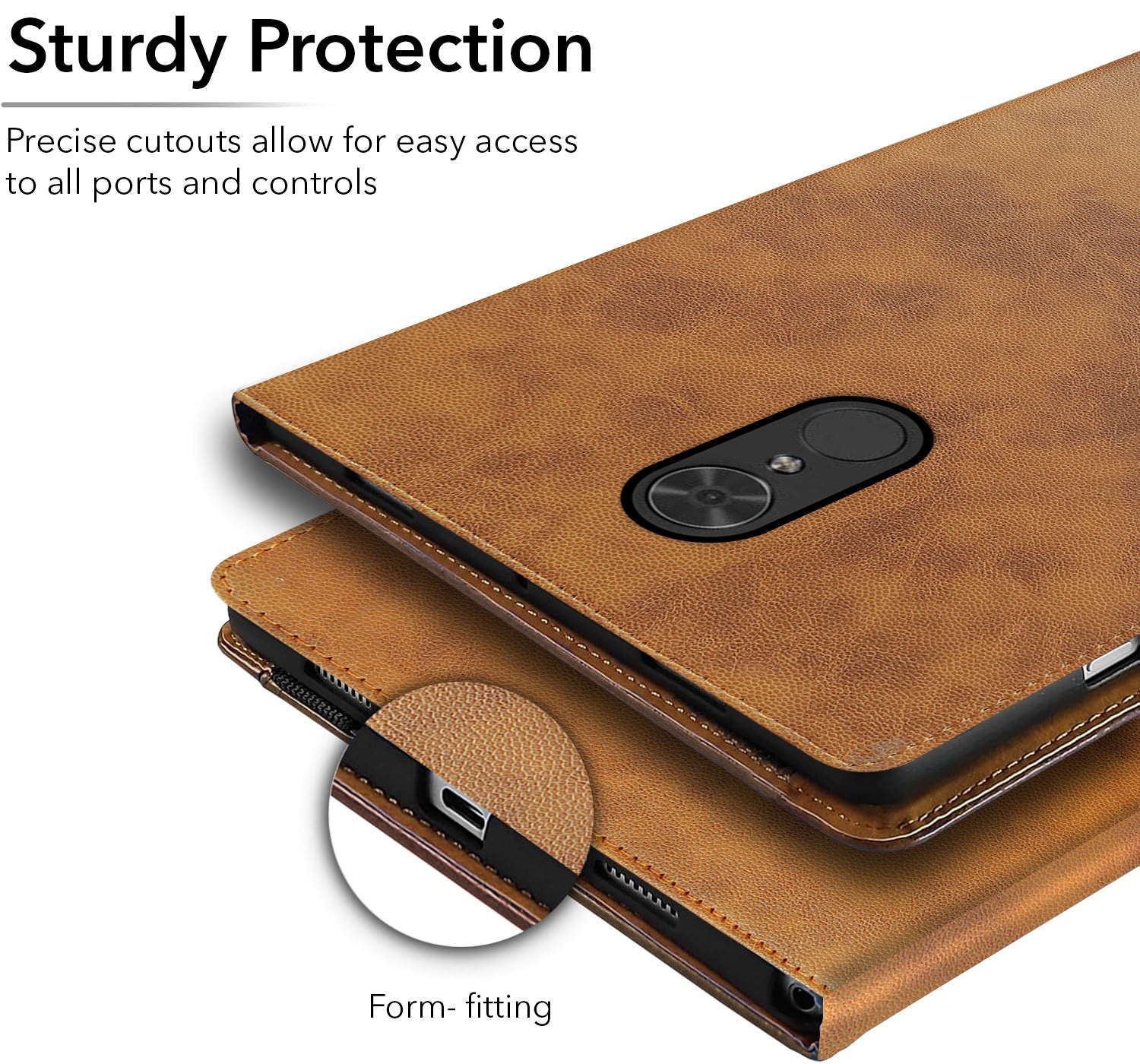 For Lenovo Tab V7 6.95 Inch PB-6505M/6505MC Flip Cover Folio Cover (PU Leather | Multi-Angle Smart Stand | Card Storage Slots | Silicone Back Pouch)