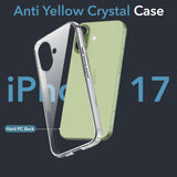 For Apple iPhone 17 Back Cover Case (Sleek Hard Crystal | Shockproof and Camera Protection)