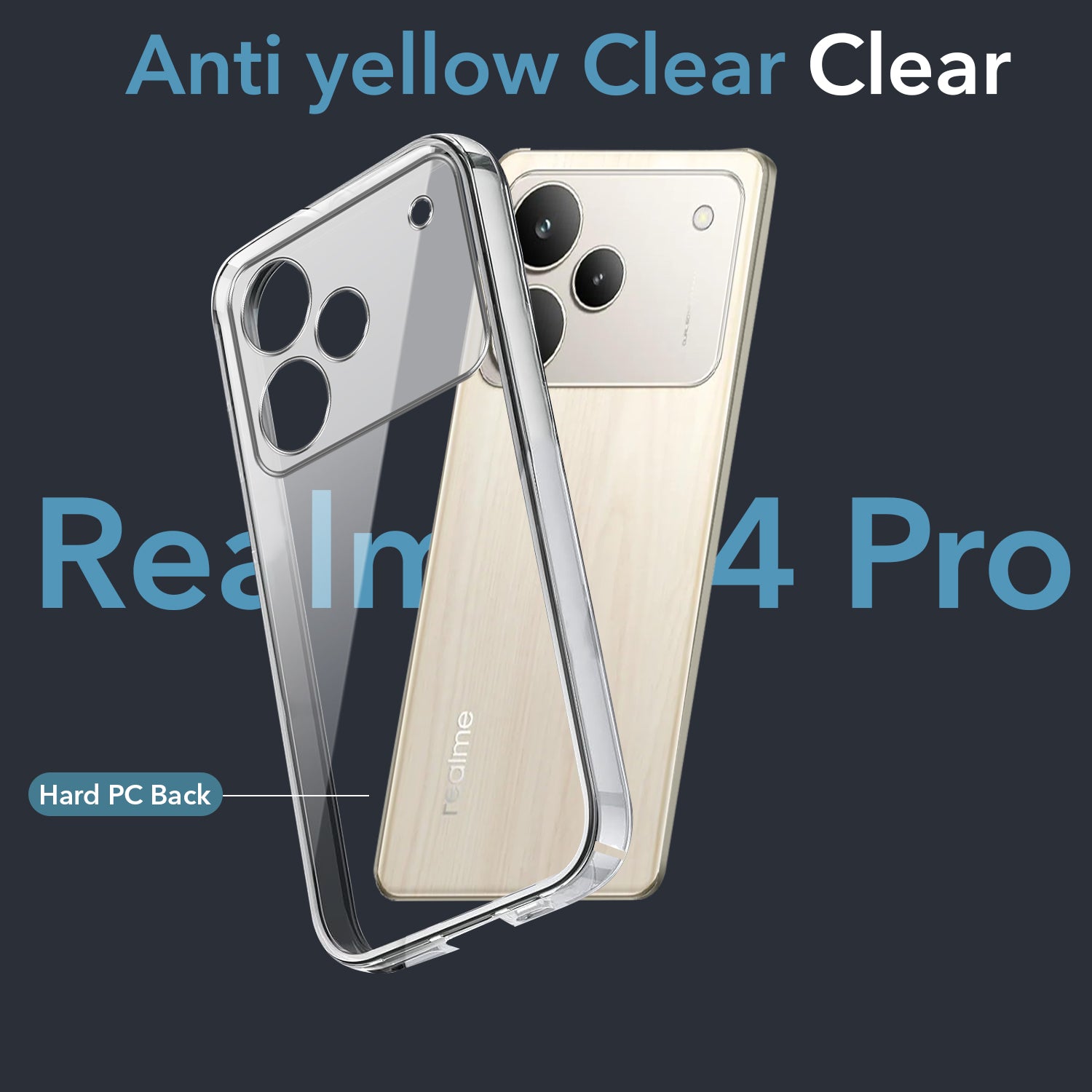 For Realme P4 Pro Back Cover Case Lifetime Anti-Yellow Clear (Sleek Hard Crystal | Shockproof and Camera Protection)