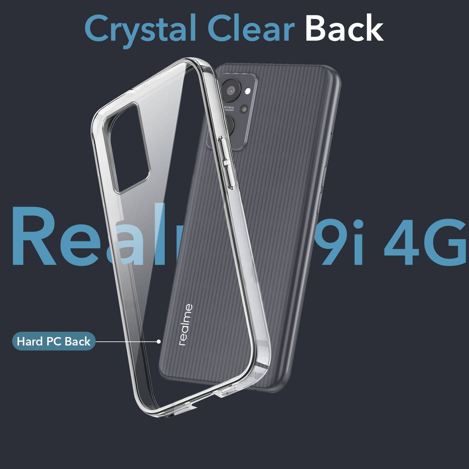 For Realme 9i Back Cover Case (Hard Anti Yellow Clear Case | Sleek Hard Crystal Clear | Drop & Camera Protection | Shockproof Polycarbonate)