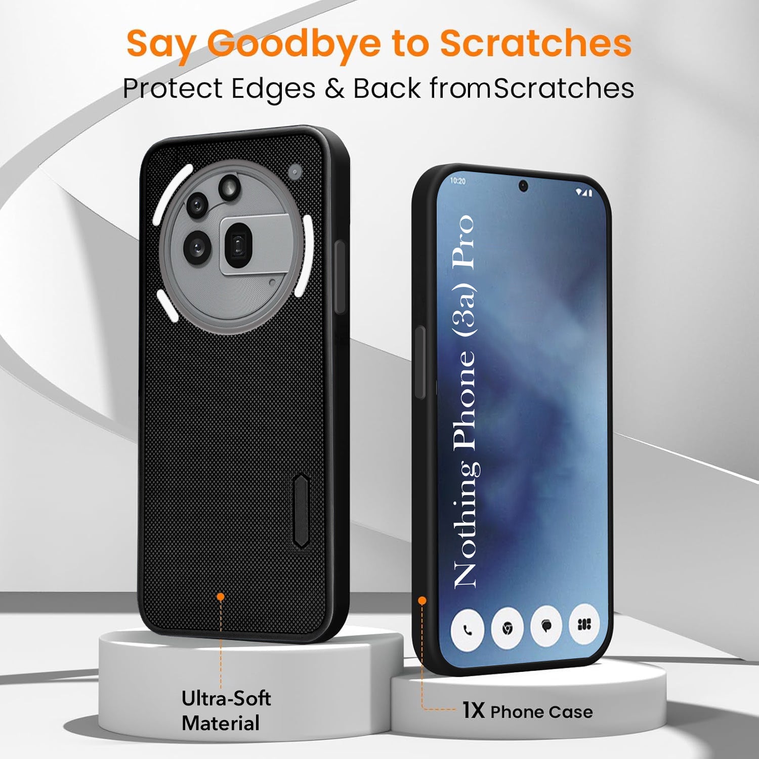 For Nothing Phone 3A Pro 5G Combo (Textured Grip Design | Micro-Fiber Cloth Inside | Oleophobic Coating Screen Glass)