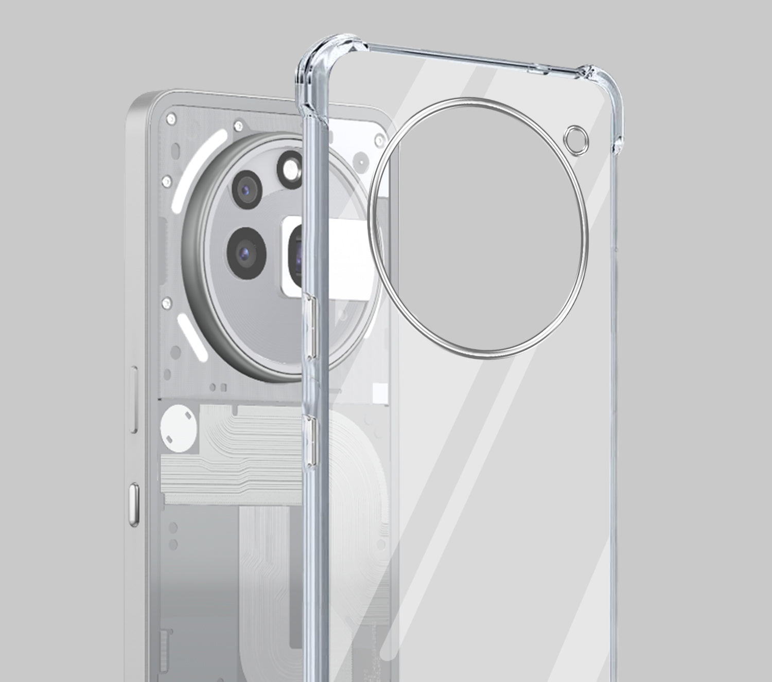 For Nothing Phone 3A Pro 5G Shockproof Crystal-Clear Back Cover ( Drop & Camera Protection | Hard Polycarbonate)