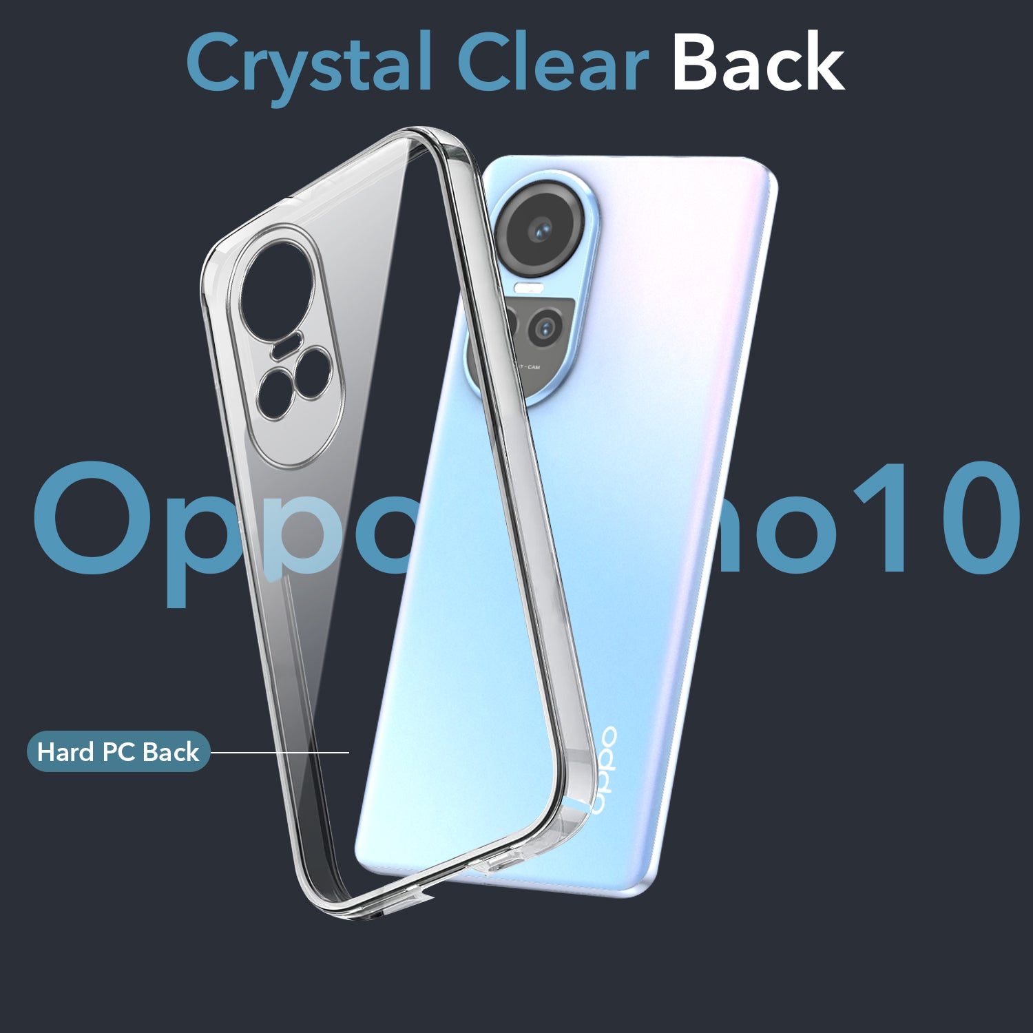 For Oppo Reno 10 5G | Oppo Reno 10 Pro 5G Back Cover Case (Hard Anti Yellow Clear Case | Drop & Camera Protection | Shockproof Polycarbonate)