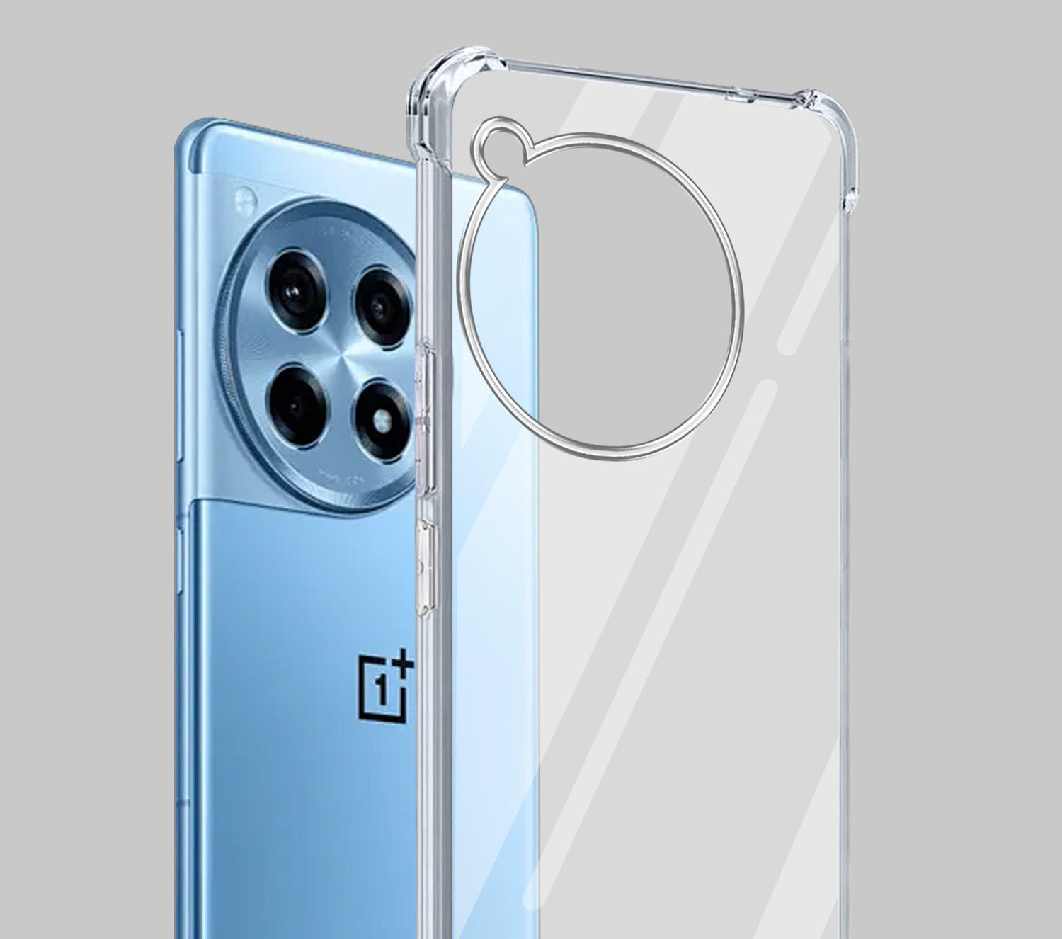 For OnePlus 12R 5G Back Cover Shockproof Crystal-Clear (Drop & Camera Protection | Hard Polycarbonate)