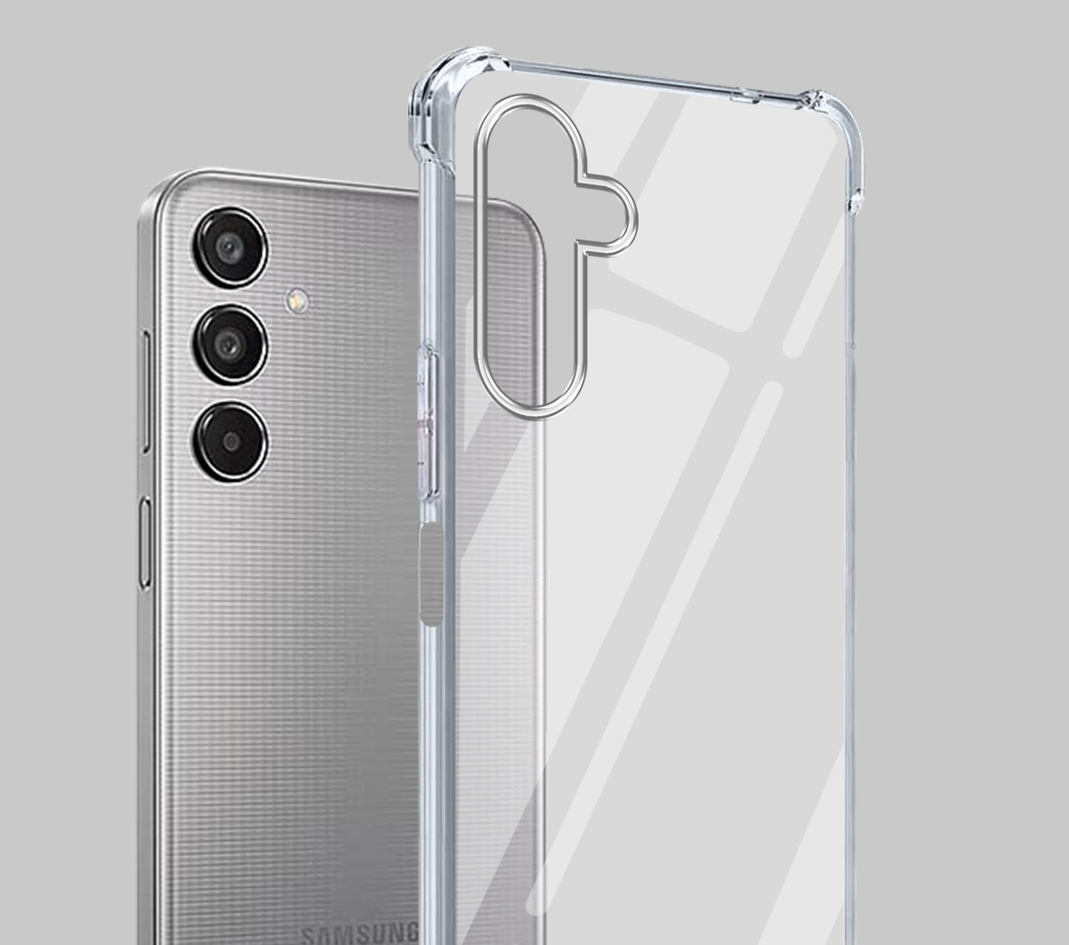 For Samsung Galaxy M35 5G Shockproof Crystal-Clear Back Cover ( Drop & Camera Protection | Hard Polycarbonate)