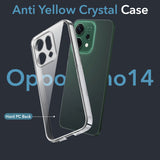 For Oppo Reno14 5G Back Cover Case | Oppo Reno 14 5G (Hard Anti Yellow Clear Case | Sleek Hard Crystal Clear | Drop & Camera Protection | Shockproof Polycarbonate)