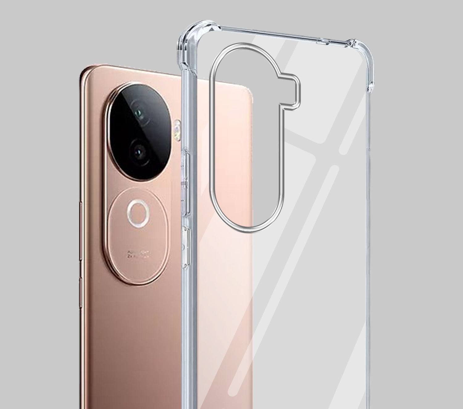 For Vivo V40e Back Cover Shockproof Crystal-Clear (Drop & Camera Protection | Hard Polycarbonate)