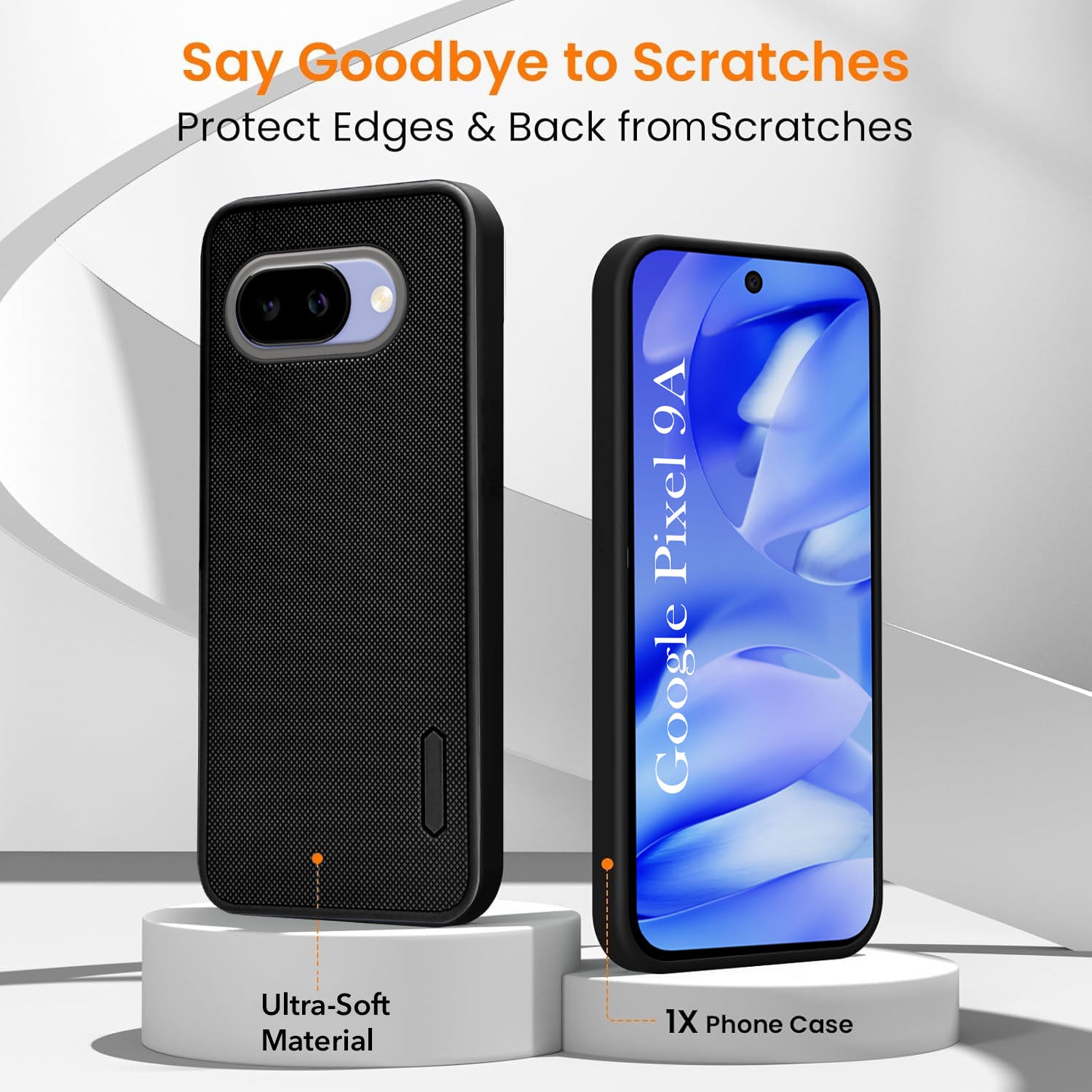 For Google Pixel 9A Combo (Textured Grip Design | Micro-Fiber Cloth Inside | Oleophobic Coating Screen Glass)