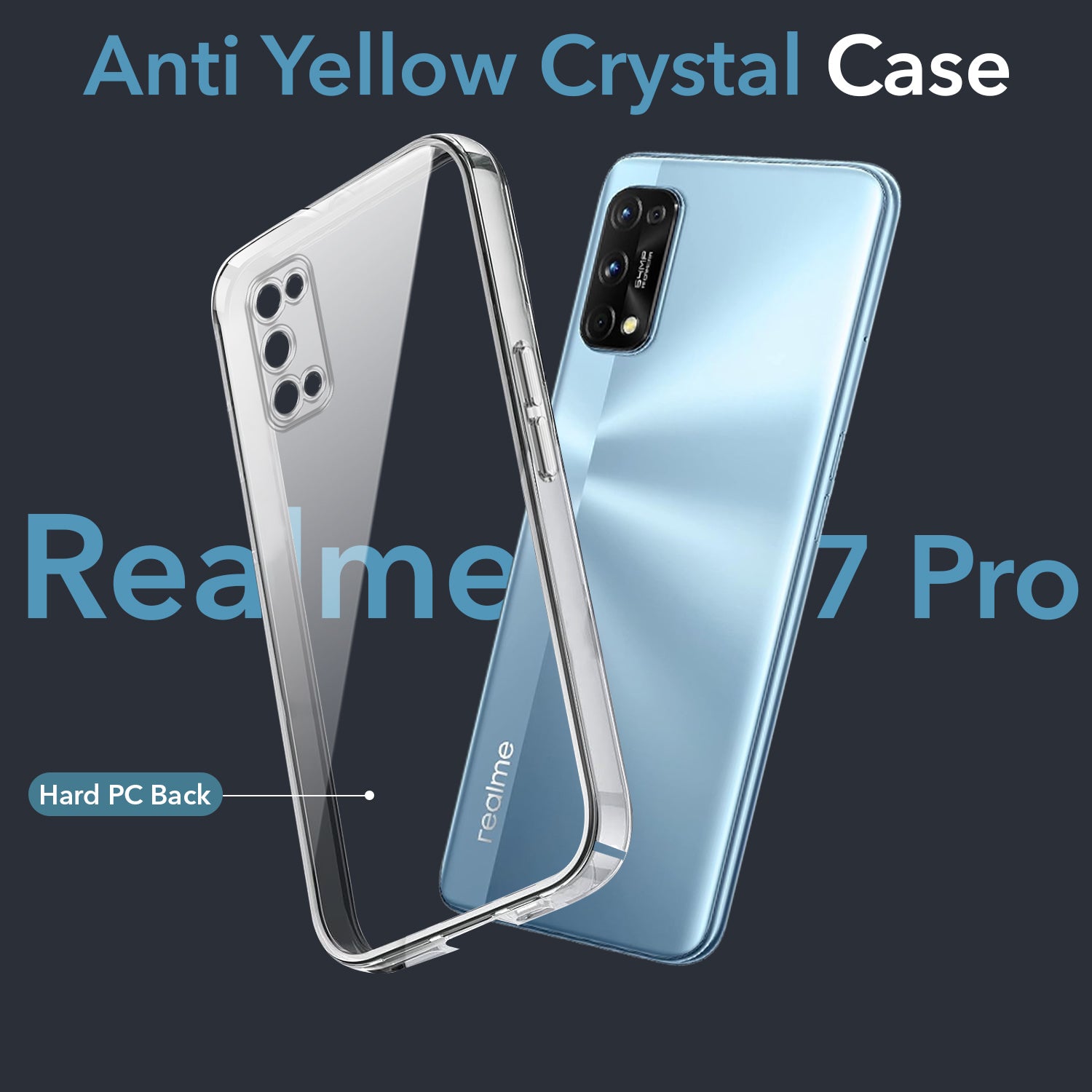 For Realme GT 7 Pro Back Cover Case Lifetime Anti-Yellow Clear (Sleek Hard Crystal | Shockproof and Camera Protection)
