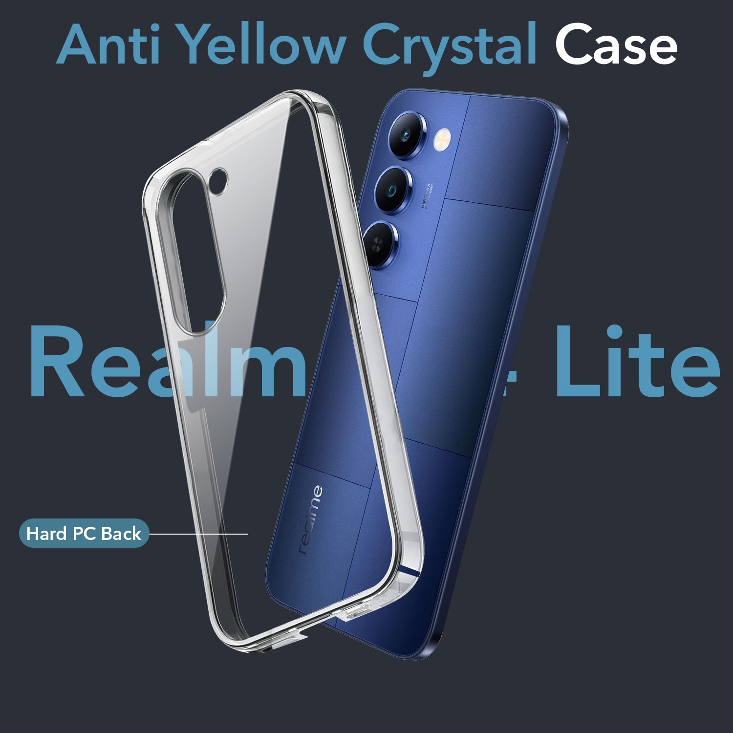 For Realme P4 Lite 5G | Narzo 100 Lite 5G Back Cover Case Lifetime Anti-Yellow Clear (Sleek Hard Crystal | Shockproof and Camera Protection)
