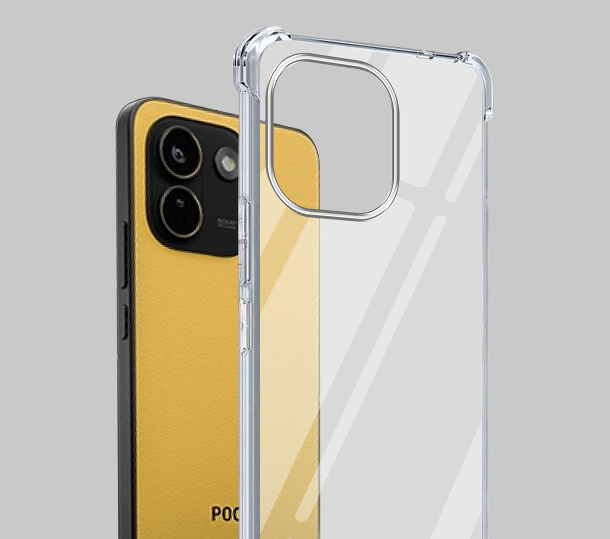 For Poco X8 Power Back Cover Shockproof Crystal-Clear (Drop & Camera Protection | Hard Polycarbonate)