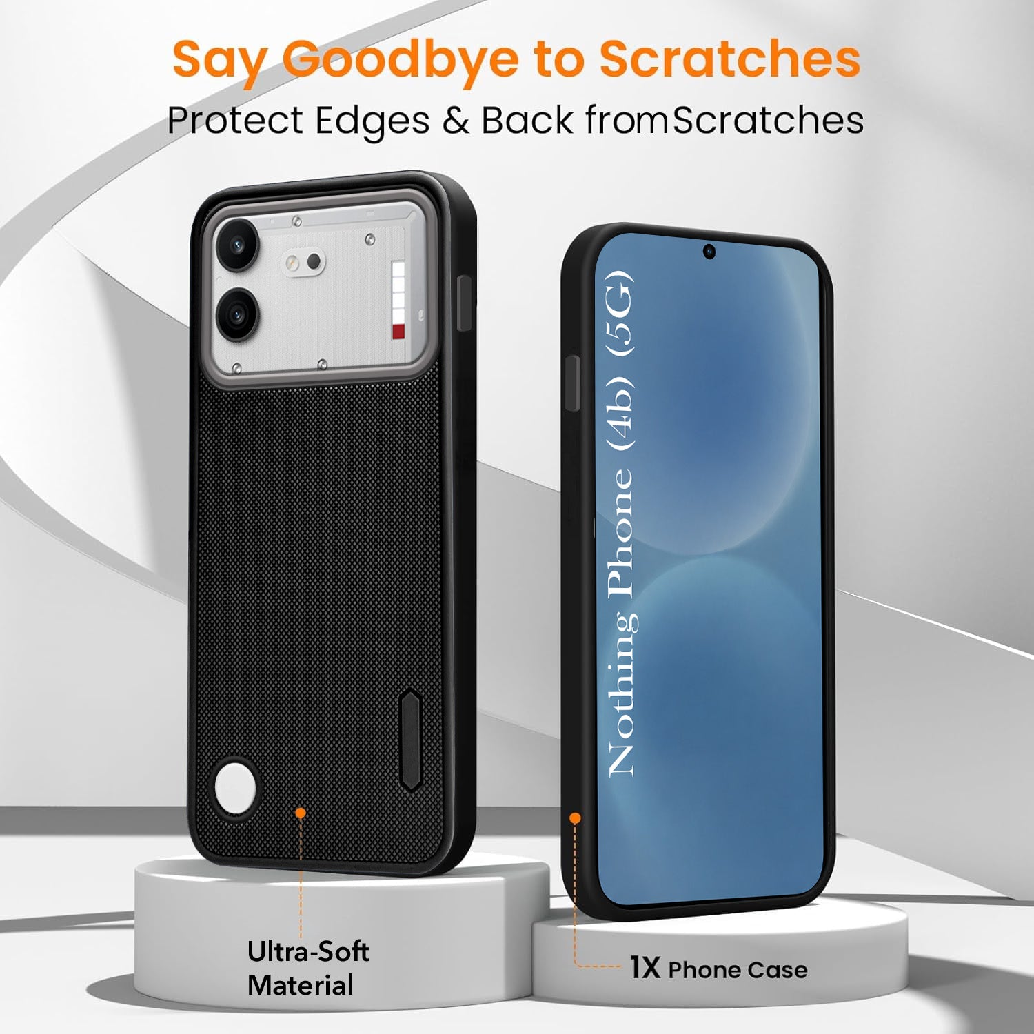 For Nothing Phone 4B 5G Combo (Textured Grip Design | Micro-Fiber Cloth Inside | Oleophobic Coating Screen Glass)