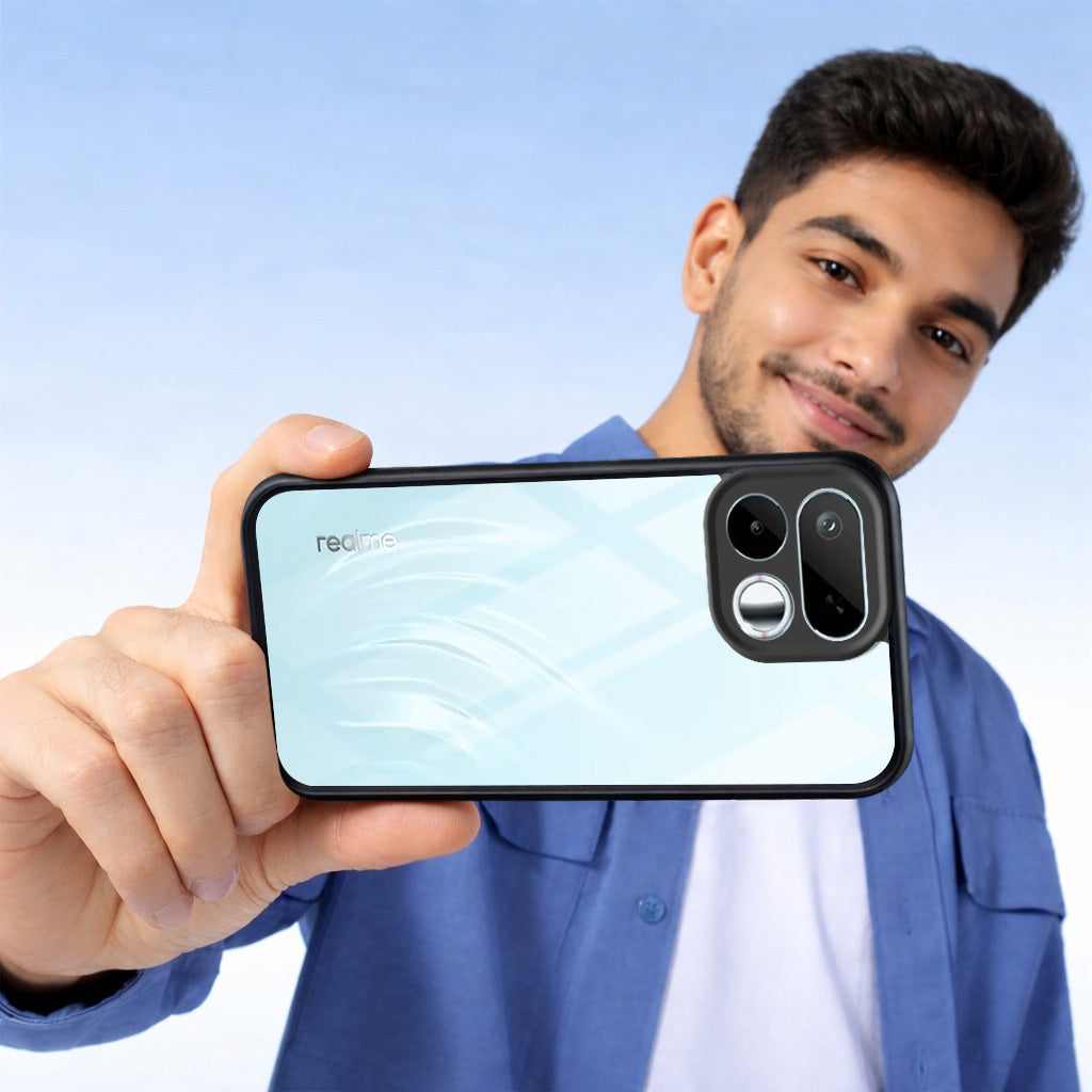 For Realme 16T 5G (Combo with Back Cover and 9H Tempered Glass (Lifetime Anti-Yellow | Crystal Clear Shockproof | Oleophobic Coating Screen Glass)