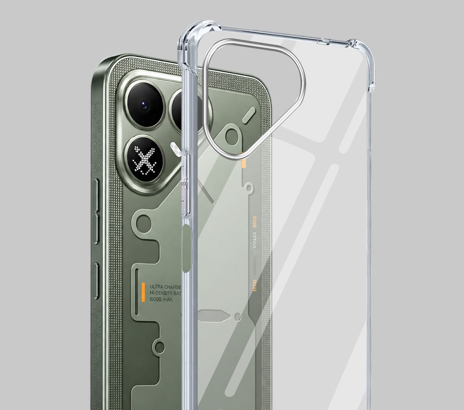 For Tecno Pova 8 Back Cover Case Shockproof Crystal-Clear (Drop & Camera Protection | Hard Polycarbonate)
