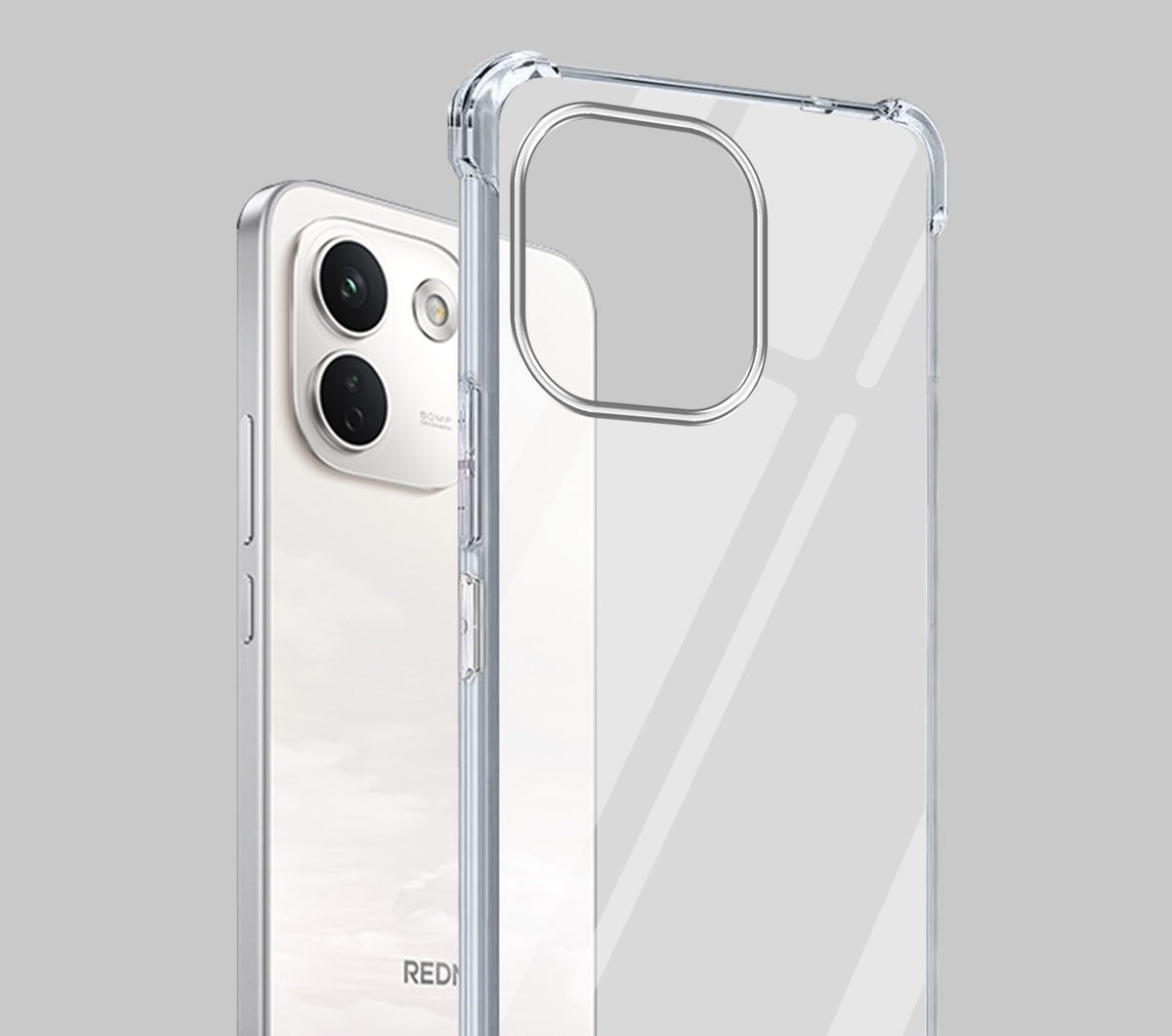 For Redmi Note 17 Pro Max 5G Back Cover Shockproof Crystal-Clear (Drop & Camera Protection | Hard Polycarbonate)