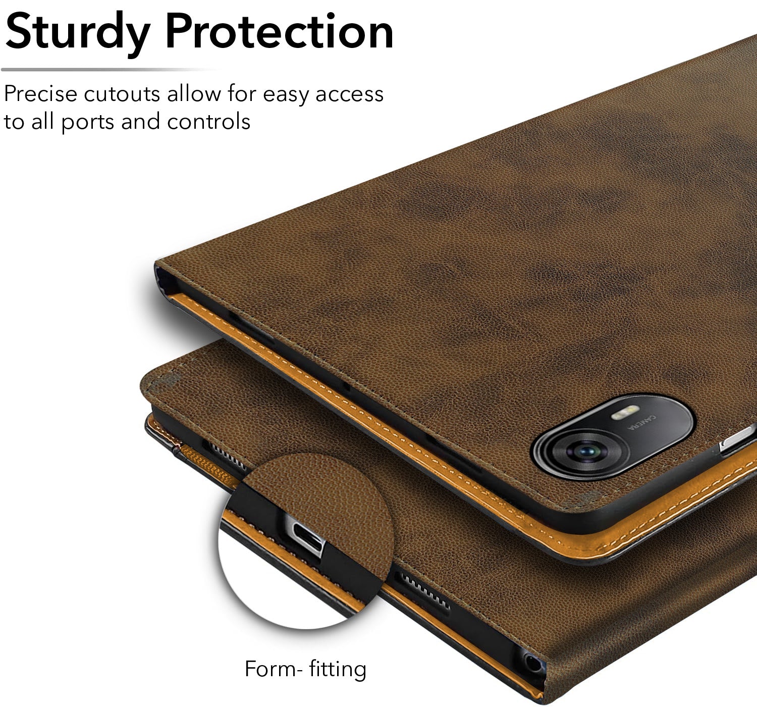 For Acer One T10-22L 10.36 Inch Flip Cover Folio Cover (PU Leather | Multi-Angle Smart Stand | Card Storage Slots | Silicone Back Pouch)