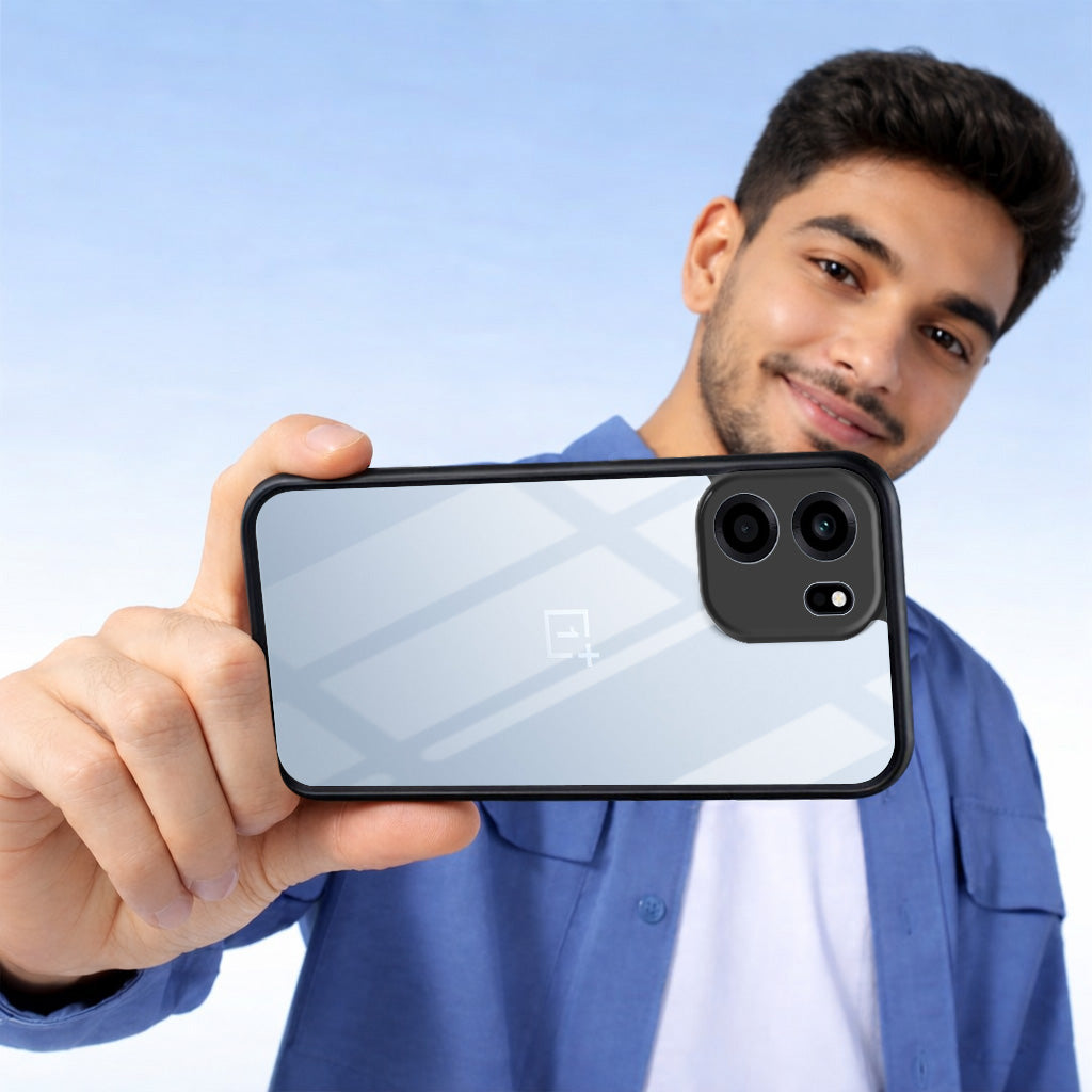 For Oneplus Nord CE 6 (Combo with Back Cover and 9H Tempered Glass (Lifetime Anti-Yellow | Crystal Clear Shockproof | Oleophobic Coating Screen Glass)
