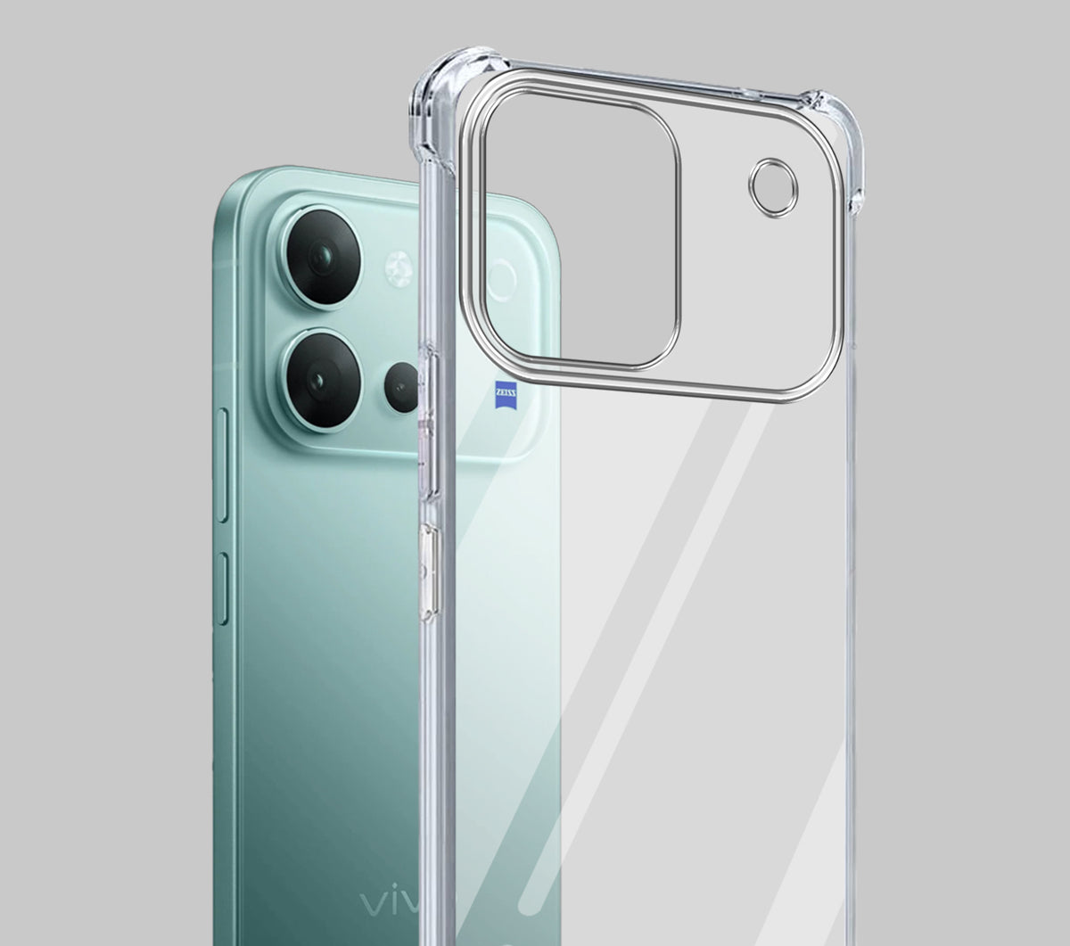 For Vivo V80 5G Back Cover Shockproof Crystal-Clear (Drop & Camera Protection | Hard Polycarbonate)