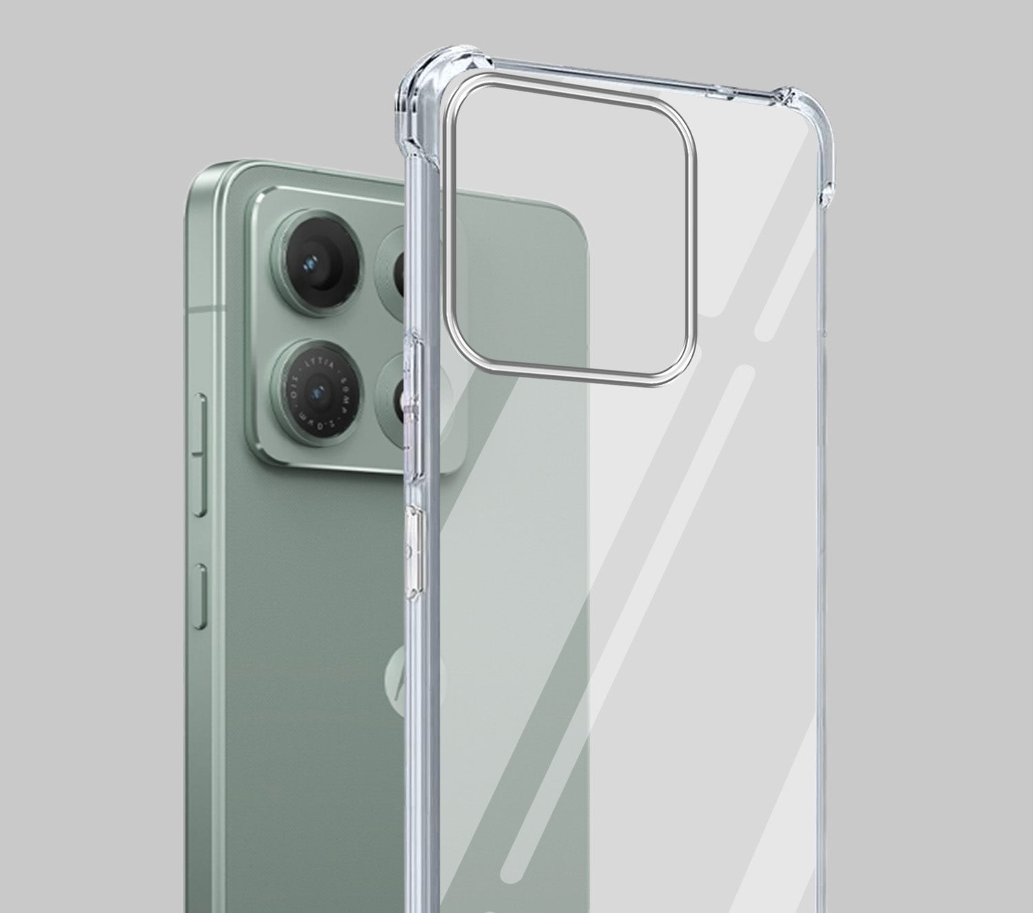 For Motorola Moto Edge 70 Max Back Cover Shockproof Crystal-Clear (Drop & Camera Protection | Hard Polycarbonate)
