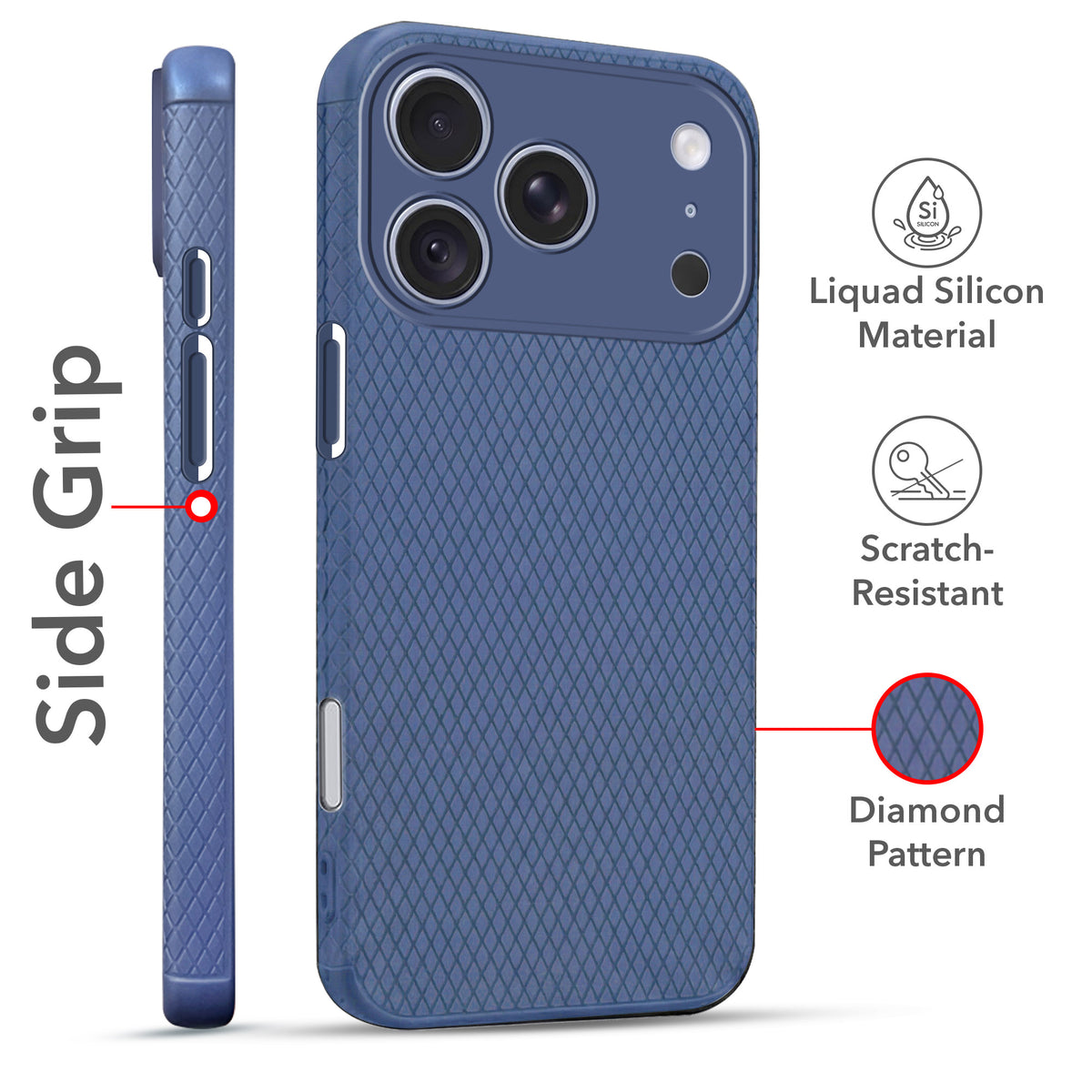 For Apple iPhone 18 Pro Combo with Back Cover and 9H Tempered Glass (Liquid Silicone | Camera Protection | Oleophobic Coating Screen Glass)