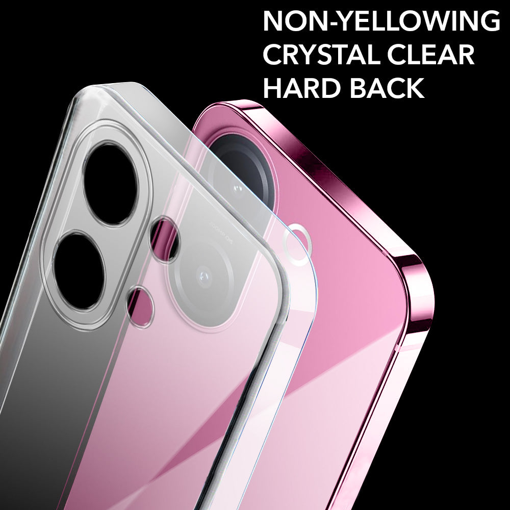 For Vivo V60e Back Cover Case Lifetime Anti-Yellow Clear (Sleek Hard Crystal | Shockproof and Camera Protection)