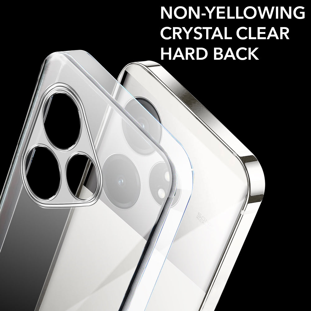 For Realme GT 6 | GT 6T 5G Back Cover Case Lifetime Anti-Yellow Clear (Sleek Hard Crystal | Shockproof and Camera Protection)