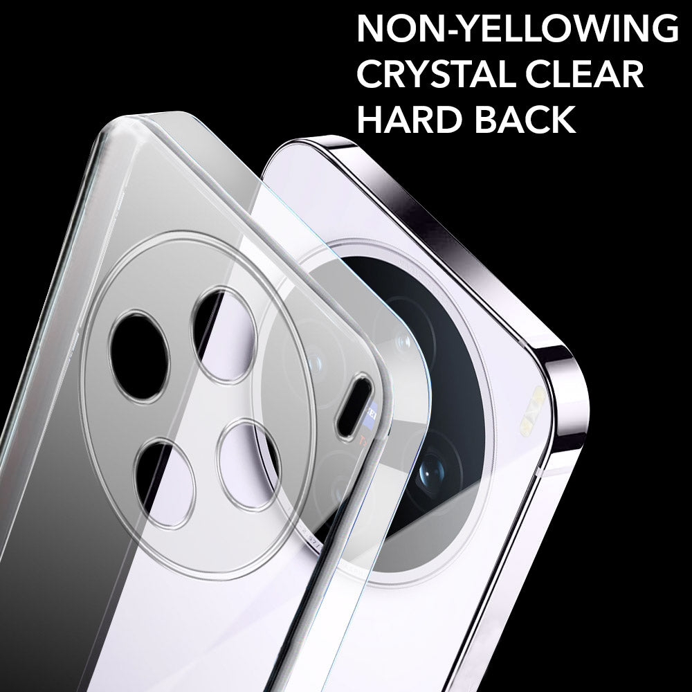For Vivo X200T Back Cover Case Lifetime Anti-Yellow Clear (Sleek Hard Crystal | Shockproof and Camera Protection)