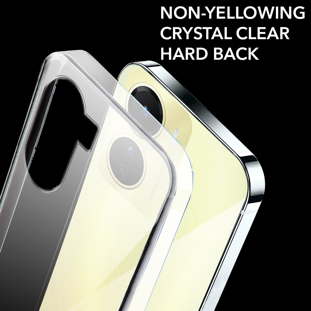 For Vivo Y16 Back Cover Case (Hard Anti Yellow Clear Case | Drop & Camera Protection | Shockproof Polycarbonate)