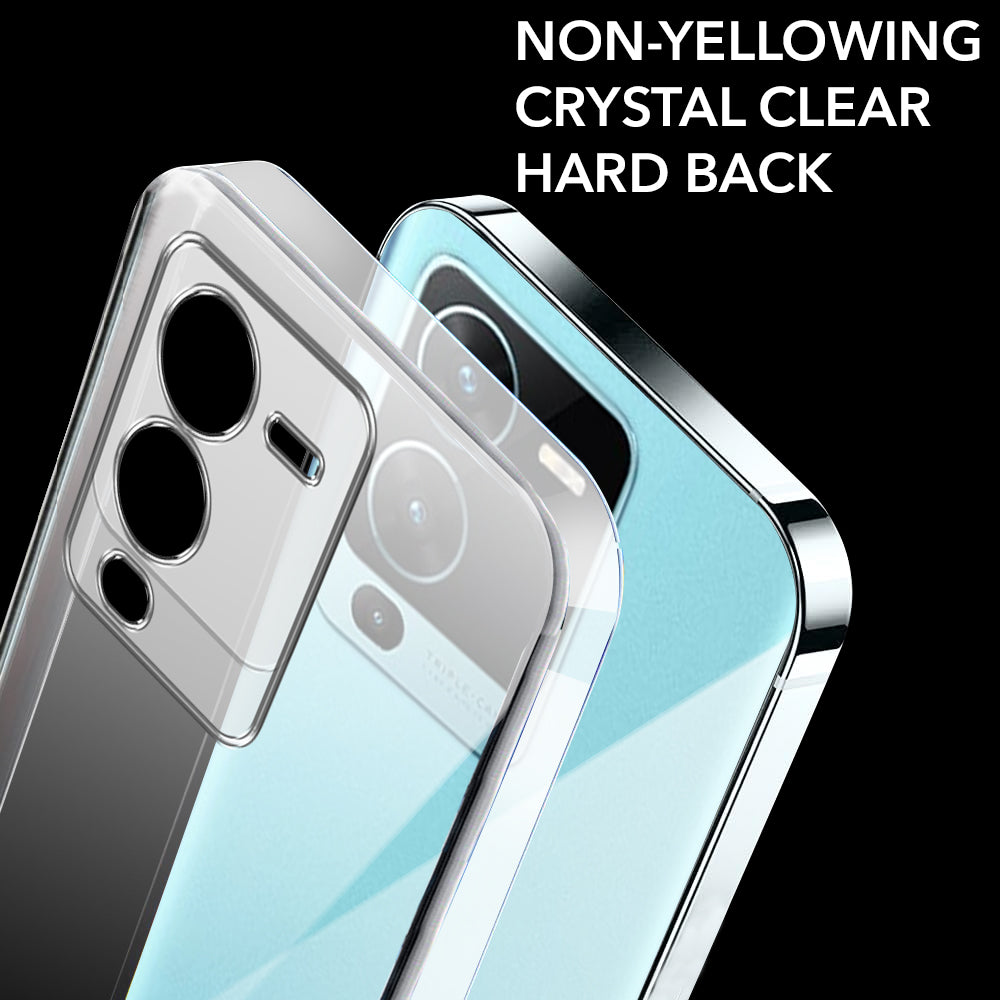 For Vivo V25 Pro Back Cover Case (Hard Anti Yellow Clear Case | Drop & Camera Protection | Shockproof Polycarbonate)