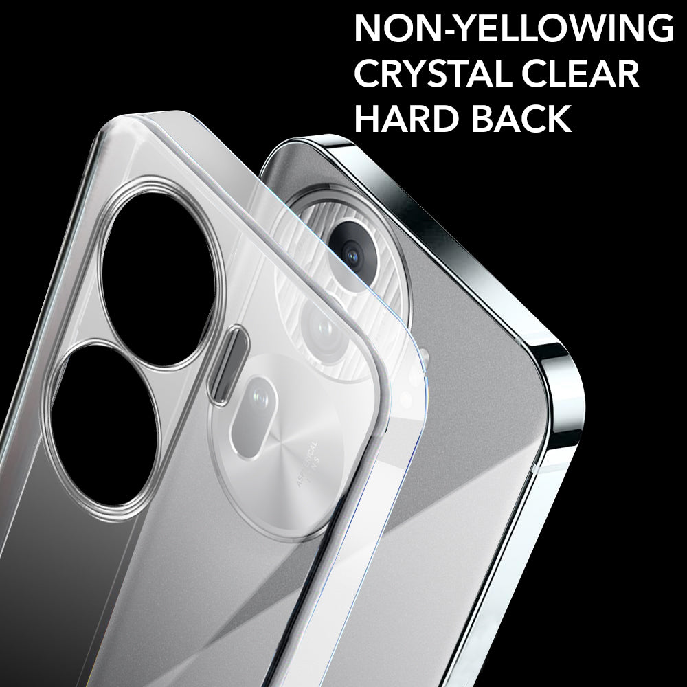 For Oppo Reno11 Pro 5G Back Cover Case (Hard Anti Yellow Clear Case | Drop & Camera Protection | Shockproof Polycarbonate)
