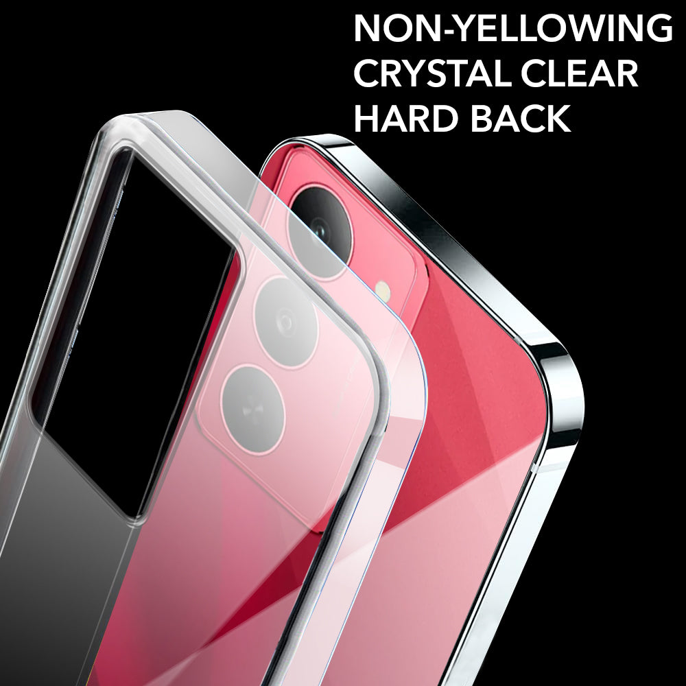 For Realme 14X Back Cover Case (Hard Anti Yellow Clear Case | Sleek Hard Crystal Clear | Drop & Camera Protection | Shockproof Polycarbonate)